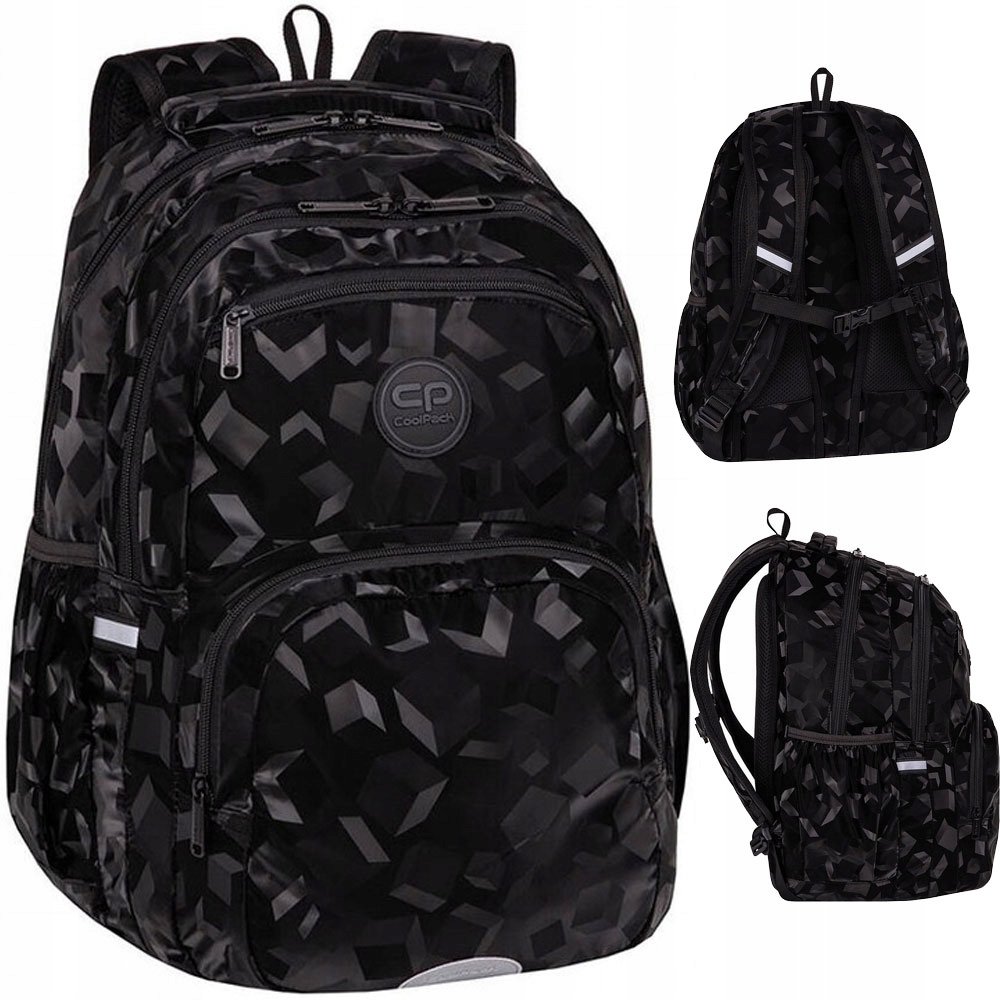 Módny školský batoh Pick Trace Square Coolpack s farebnými motívmi
